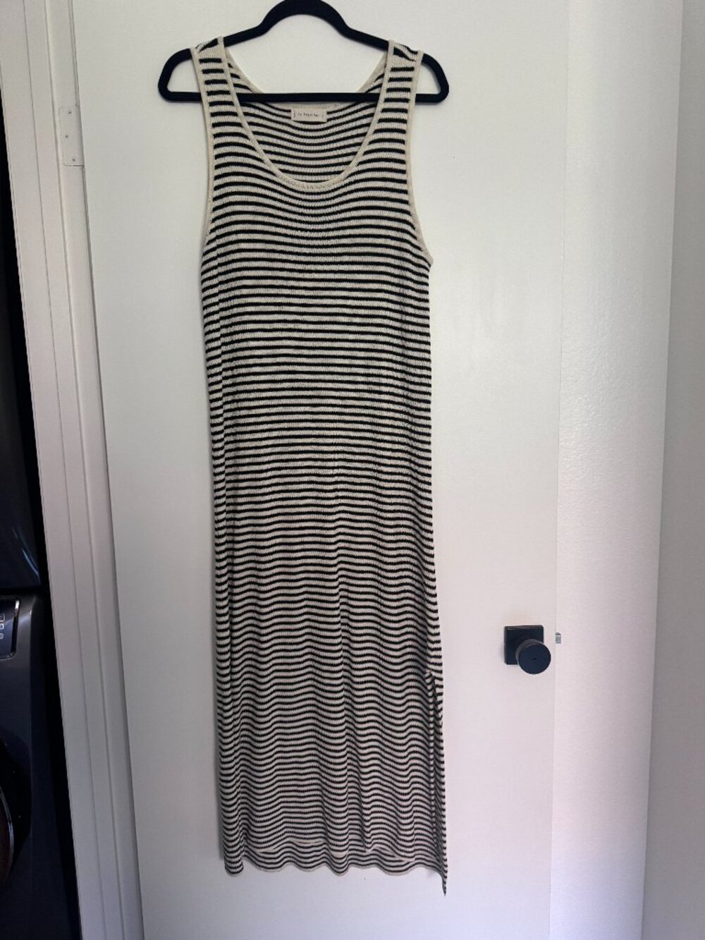 maxi dress black &  white stripes, By Together, L